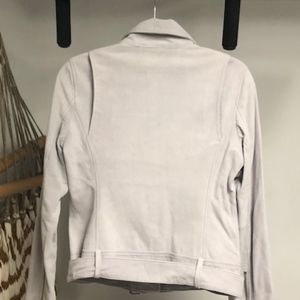 UGG Australia Stacey Suede Moto Jacket Dove Grey